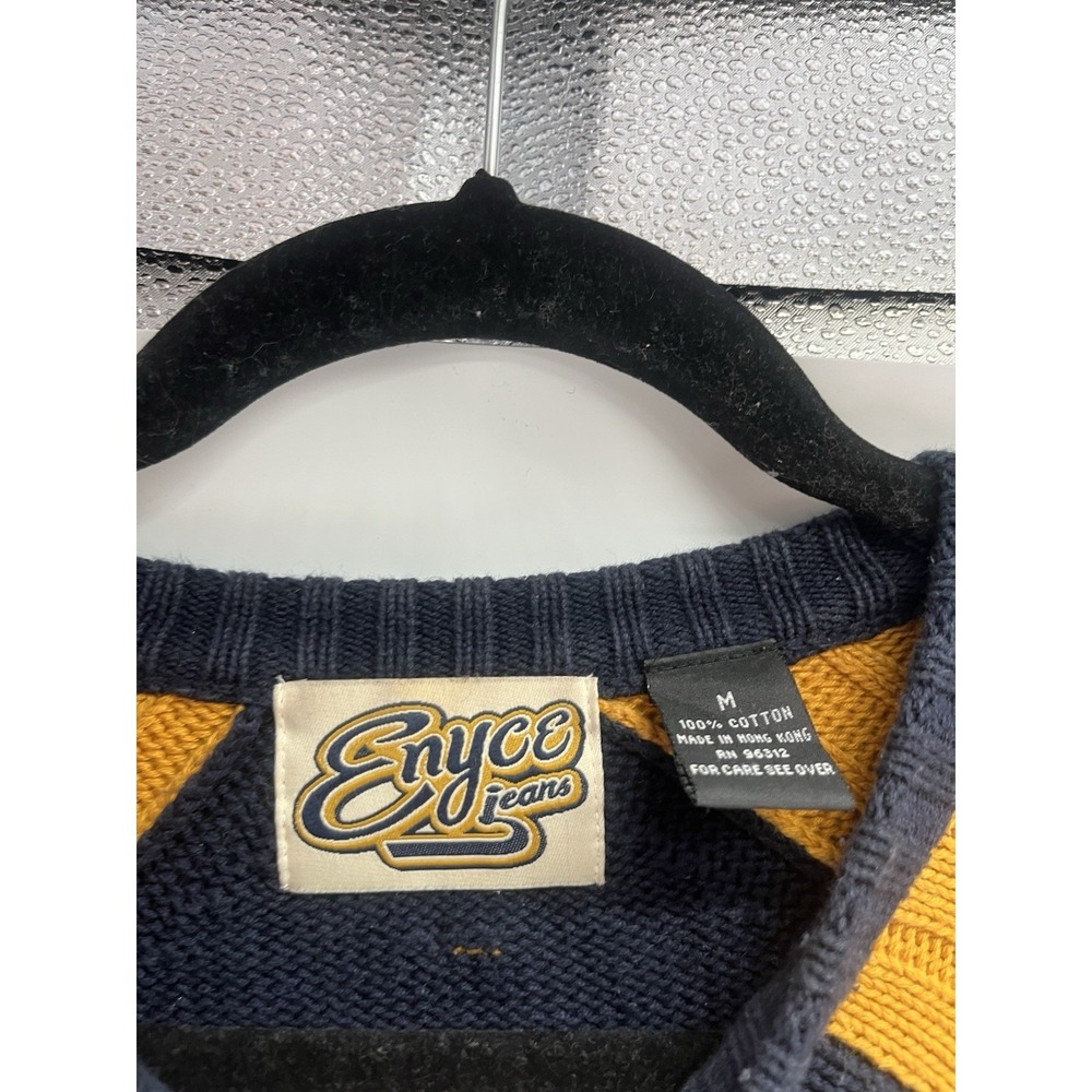 Vintage Enyce Knit Sweater Navy/Gold Medium M Y2K Streetwear hip hop skater - Picture 6 of 7